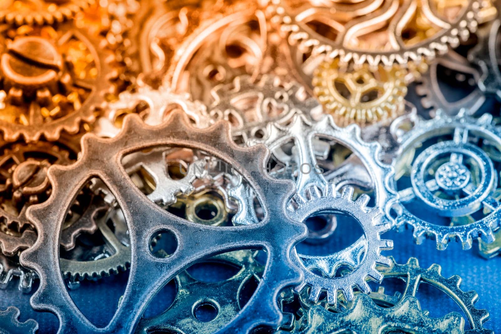a lot of gears in closeup