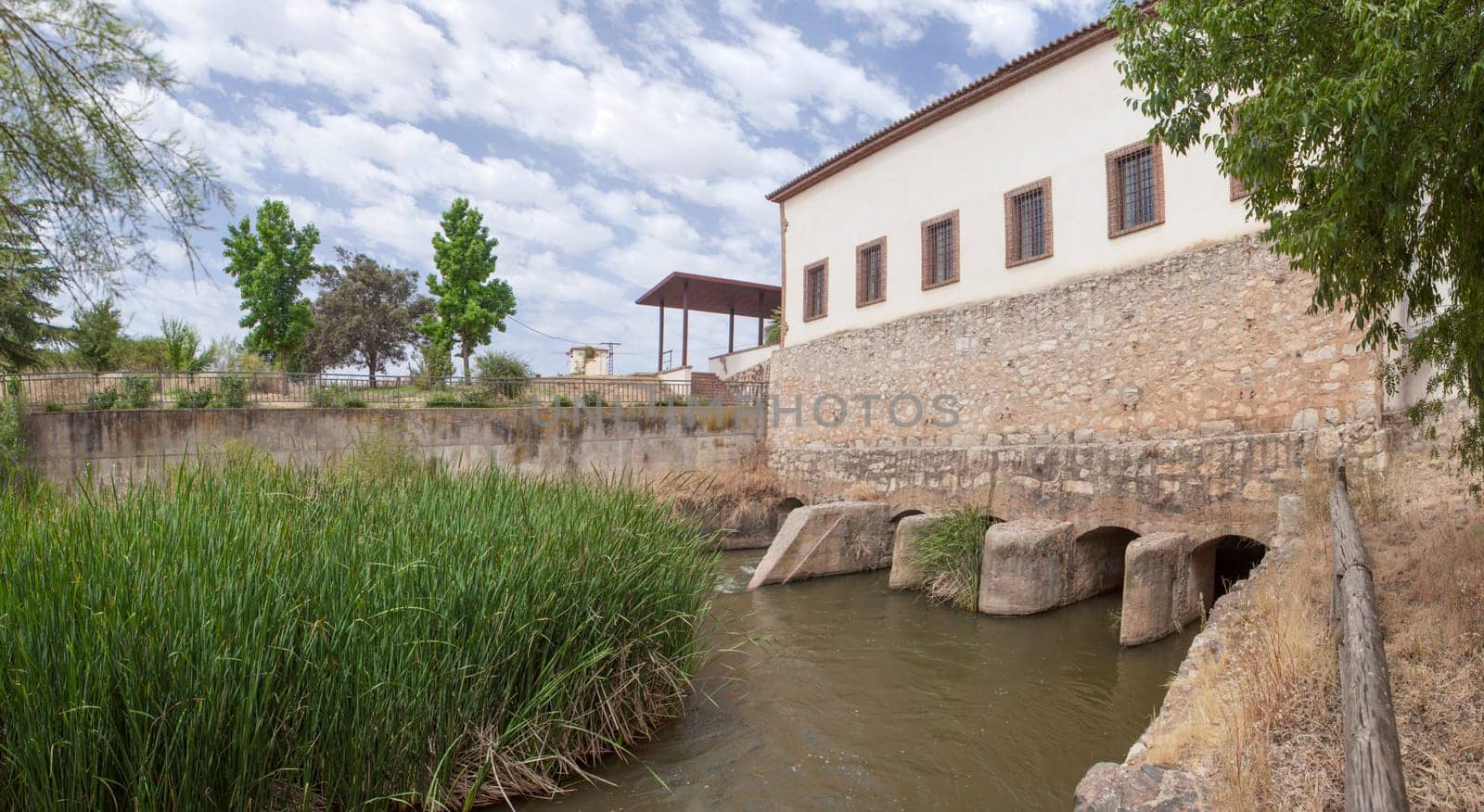Fabrica de la Luz building, former Power Supply Plant now hosting El Berrocal Visitors Center, Merida, Spain