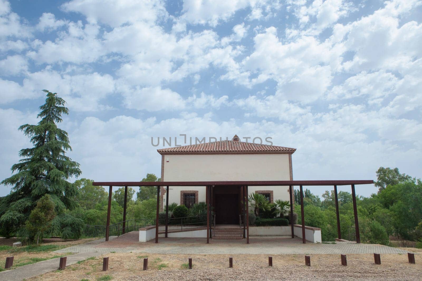 Fabrica de la Luz building, former Power Supply Plant now hosting El Berrocal Visitors Center, Merida, Spain