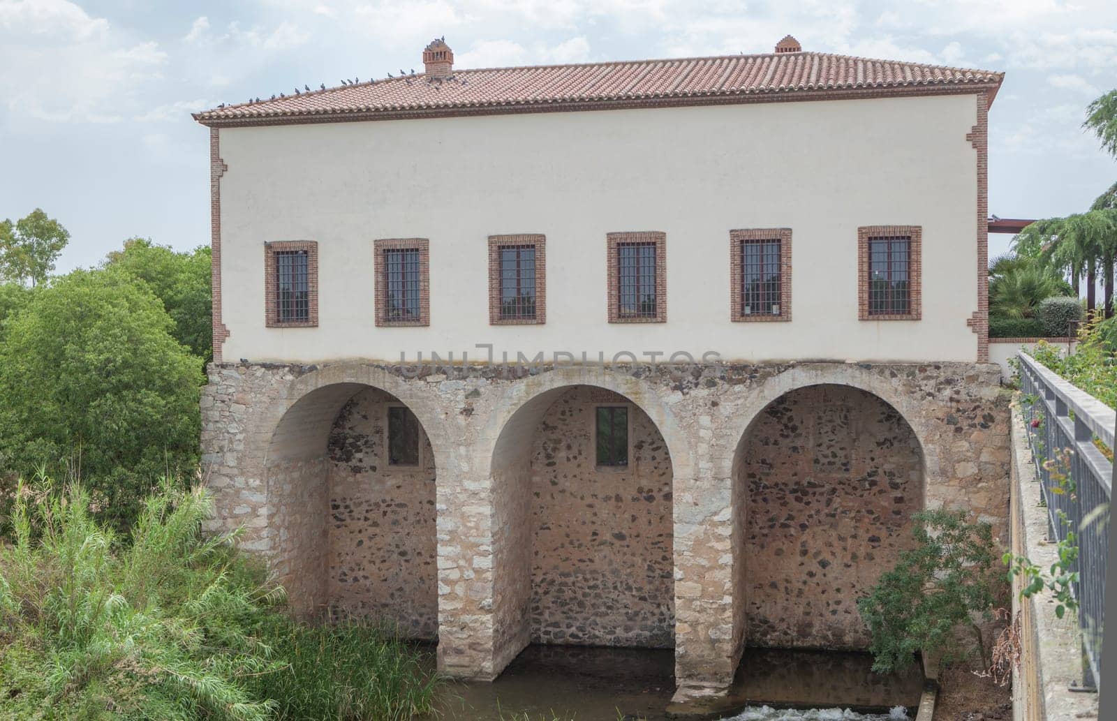 Fabrica de la Luz building, former Power Supply Plant now hosting El Berrocal Visitors Center, Merida, Spain
