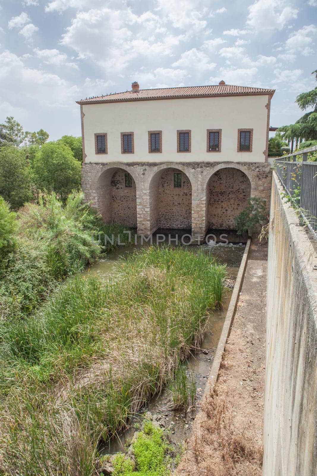 Fabrica de la Luz building, former Power Supply Plant now hosting El Berrocal Visitors Center, Merida, Spain