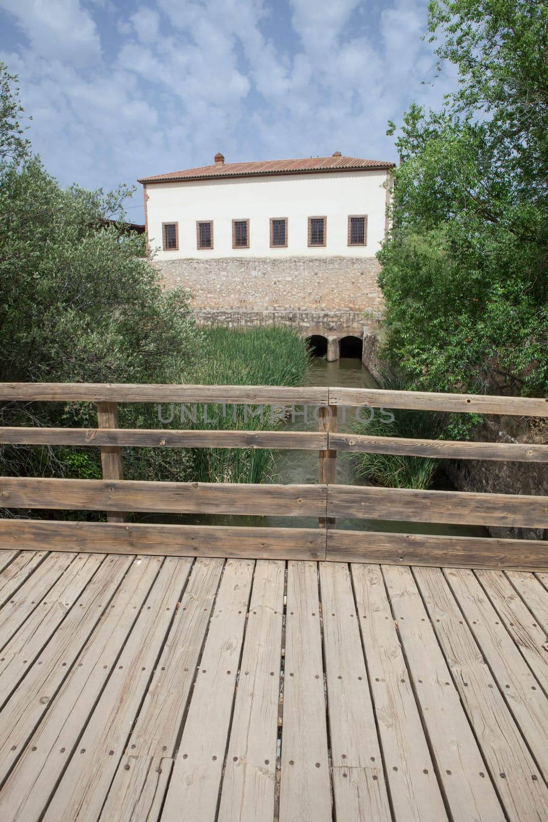 Fabrica de la Luz building, former Power Supply Plant now hosting El Berrocal Visitors Center, Merida, Spain