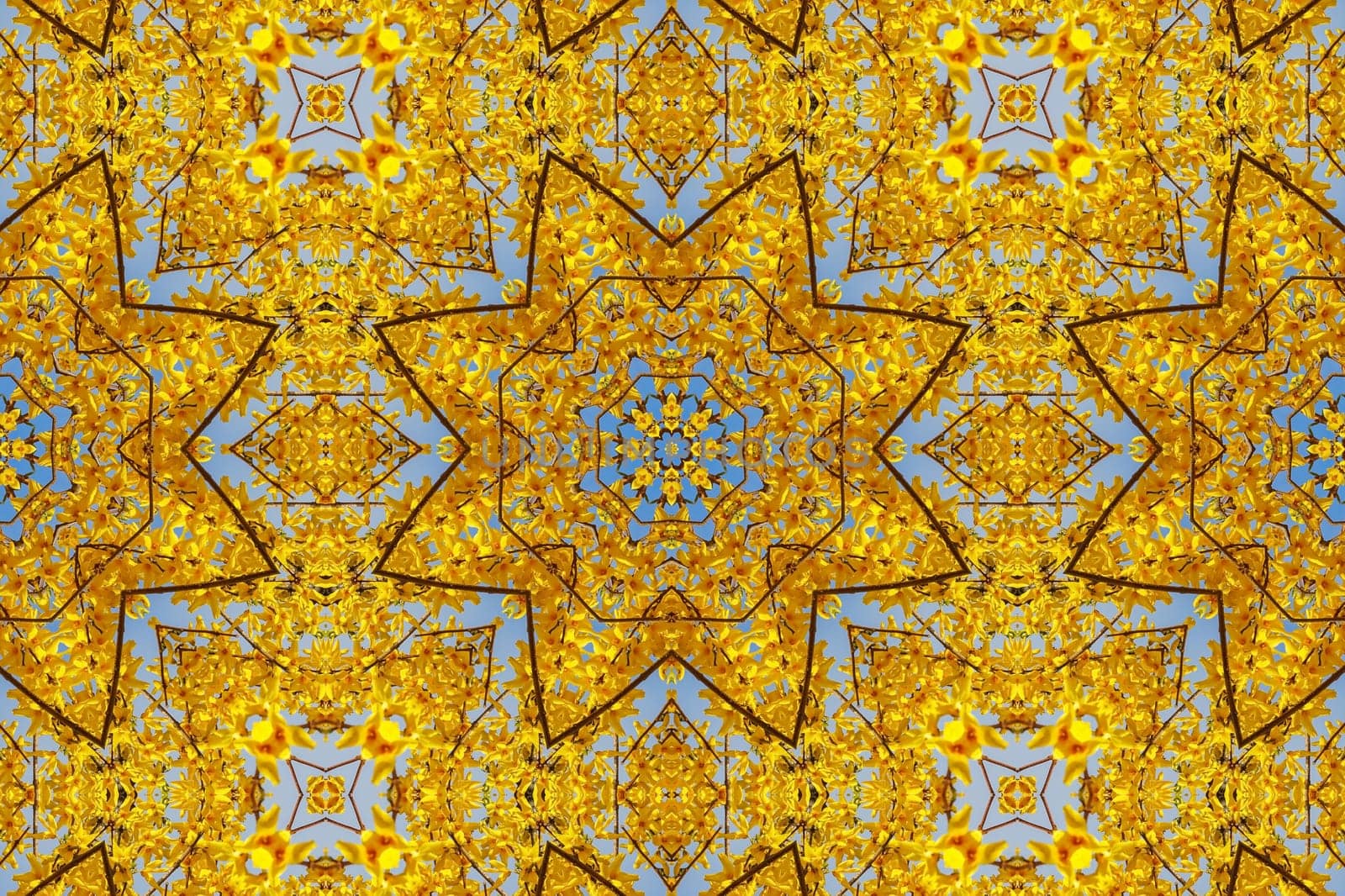 kaleidoscopic floral pattern, abstract background for design