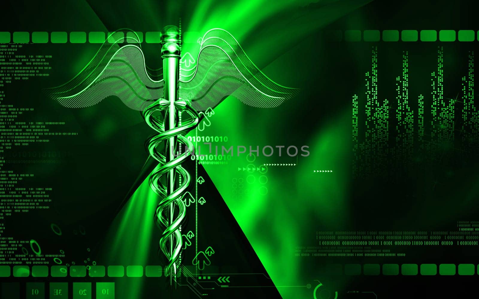 Digital illustration of Medical symbol in colour background