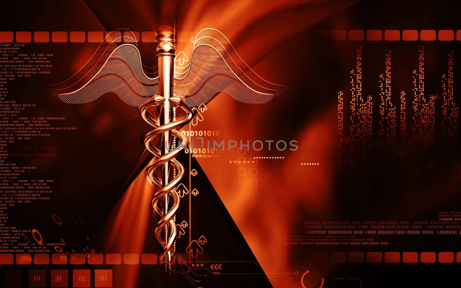 Digital illustration of Medical symbol in colour background