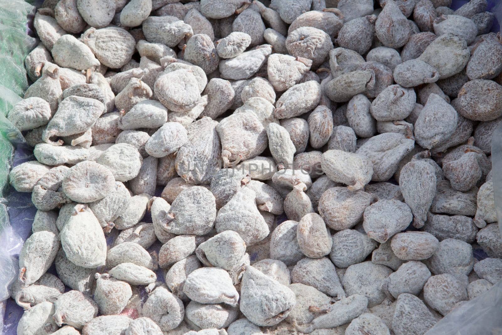 Box of dried figs coated in sugar, Montanchez, Spain