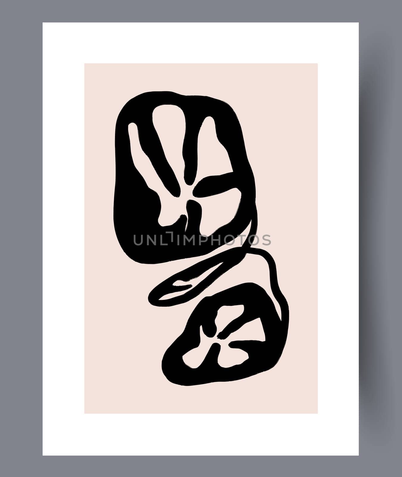 Abstract modern printable art wall posters. Bundle of abstractionism creative banners and artworks for print. Vector illustration.