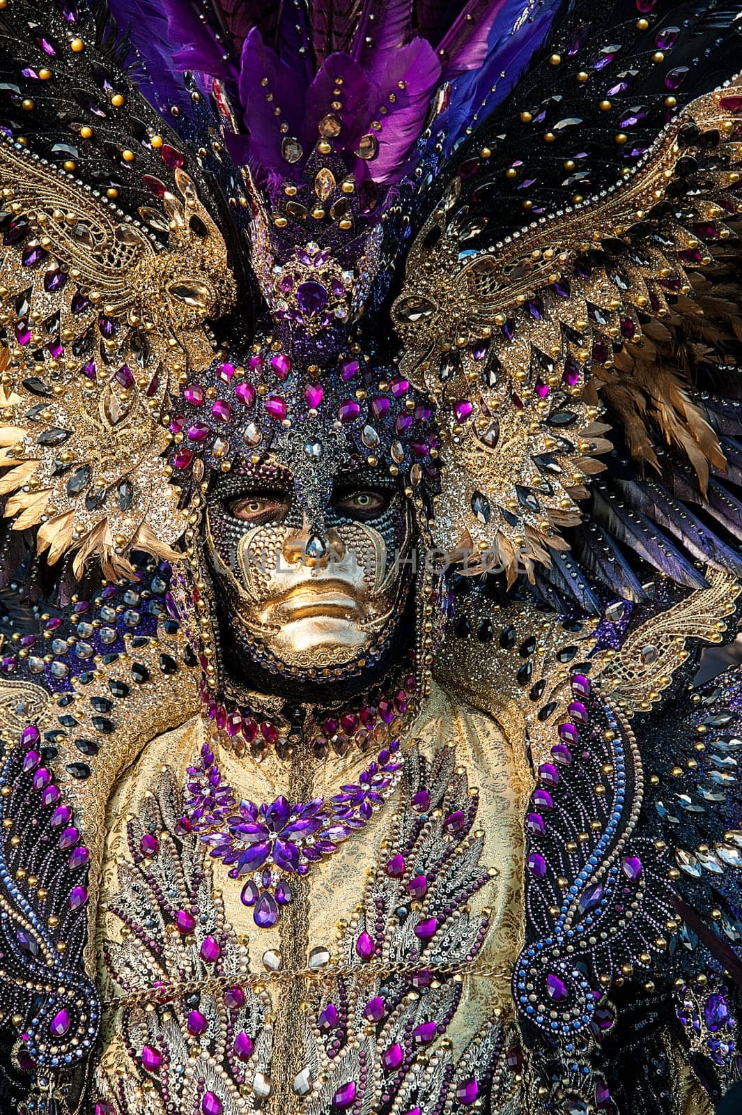 VENICE, ITALY - Febrary 18 2020: The masks of the Venice carnival 2020.