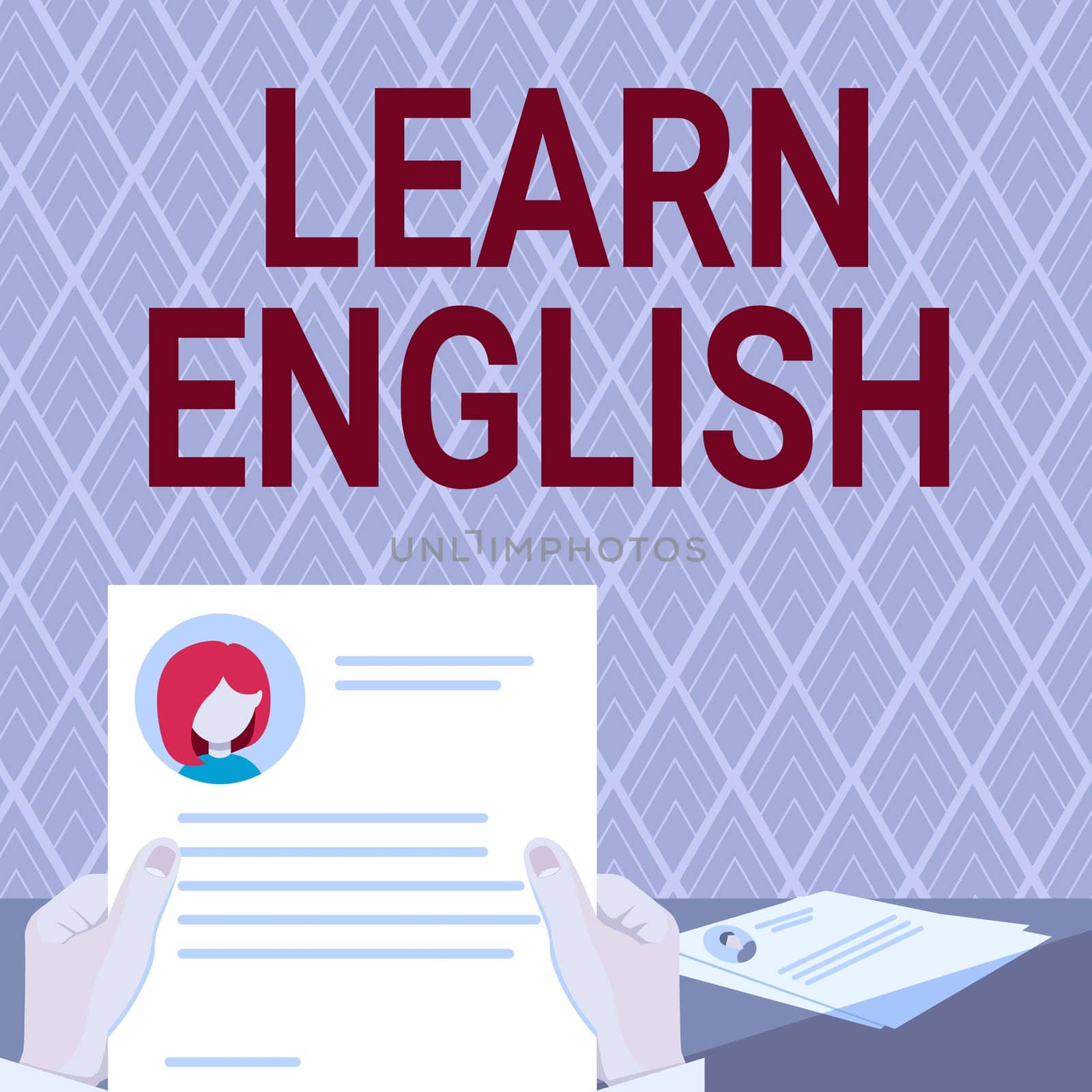 Handwriting text Learn English, Conceptual photo Universal Language Easy Communication and Understand Hands Holding Resume Showing New Career Opportunities Open.
