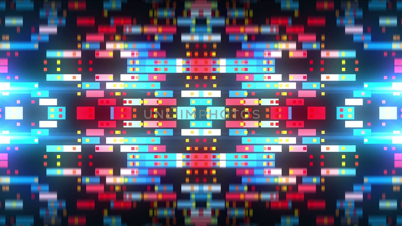 Technology abstract background with squares. Computer generated 3d render