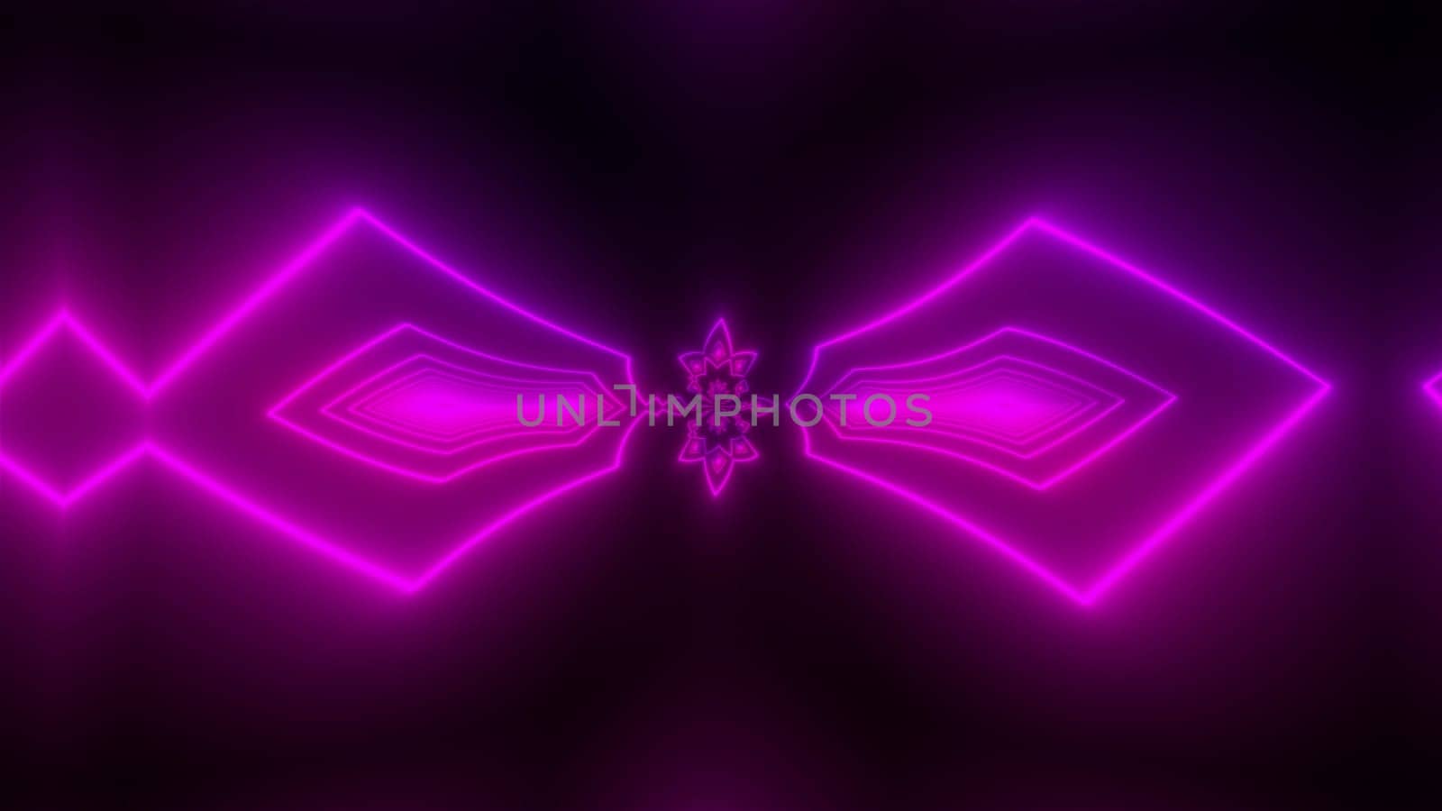 Purple neon lights. Computer generated 3d render