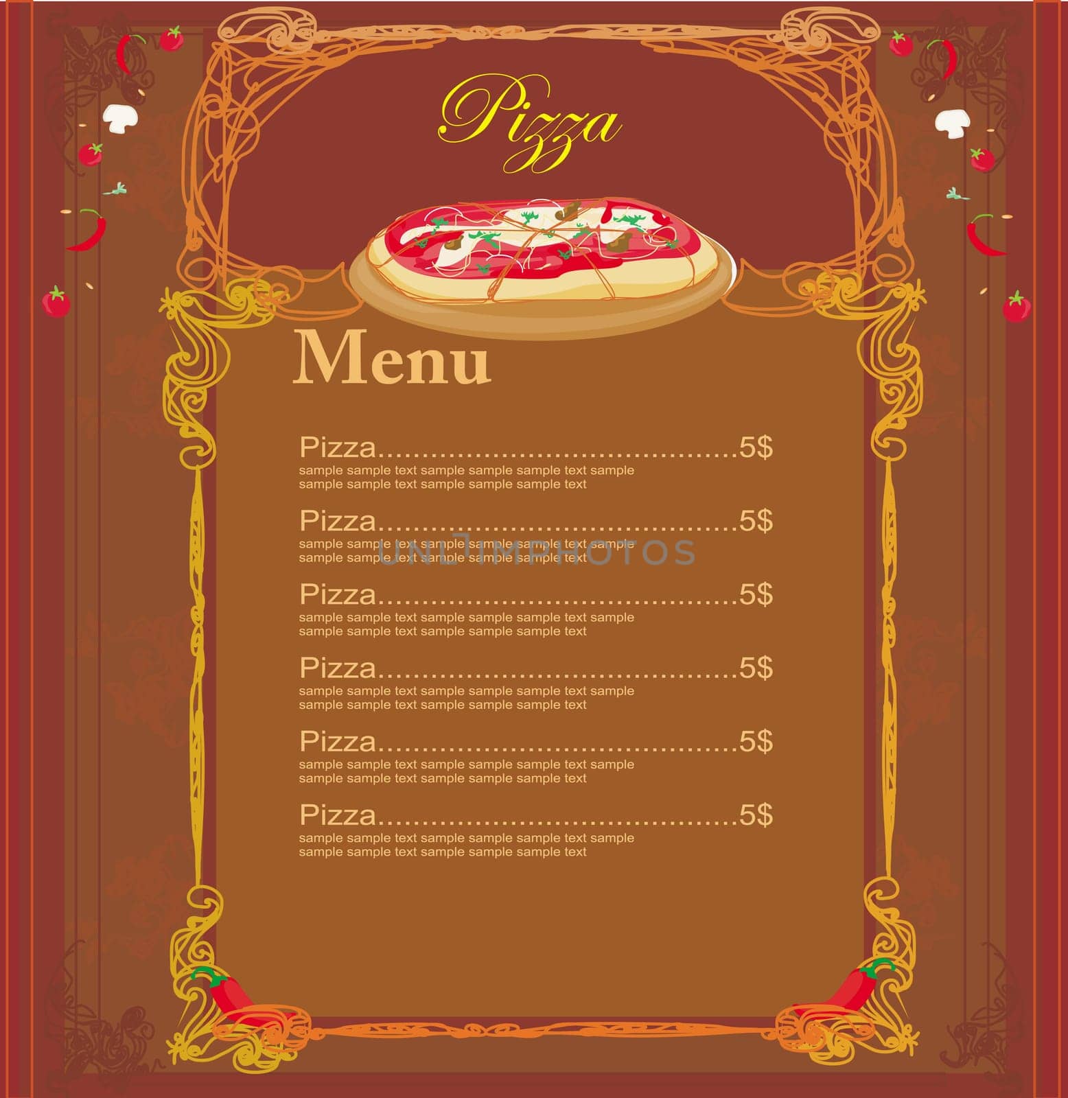 Pizza Menu Template