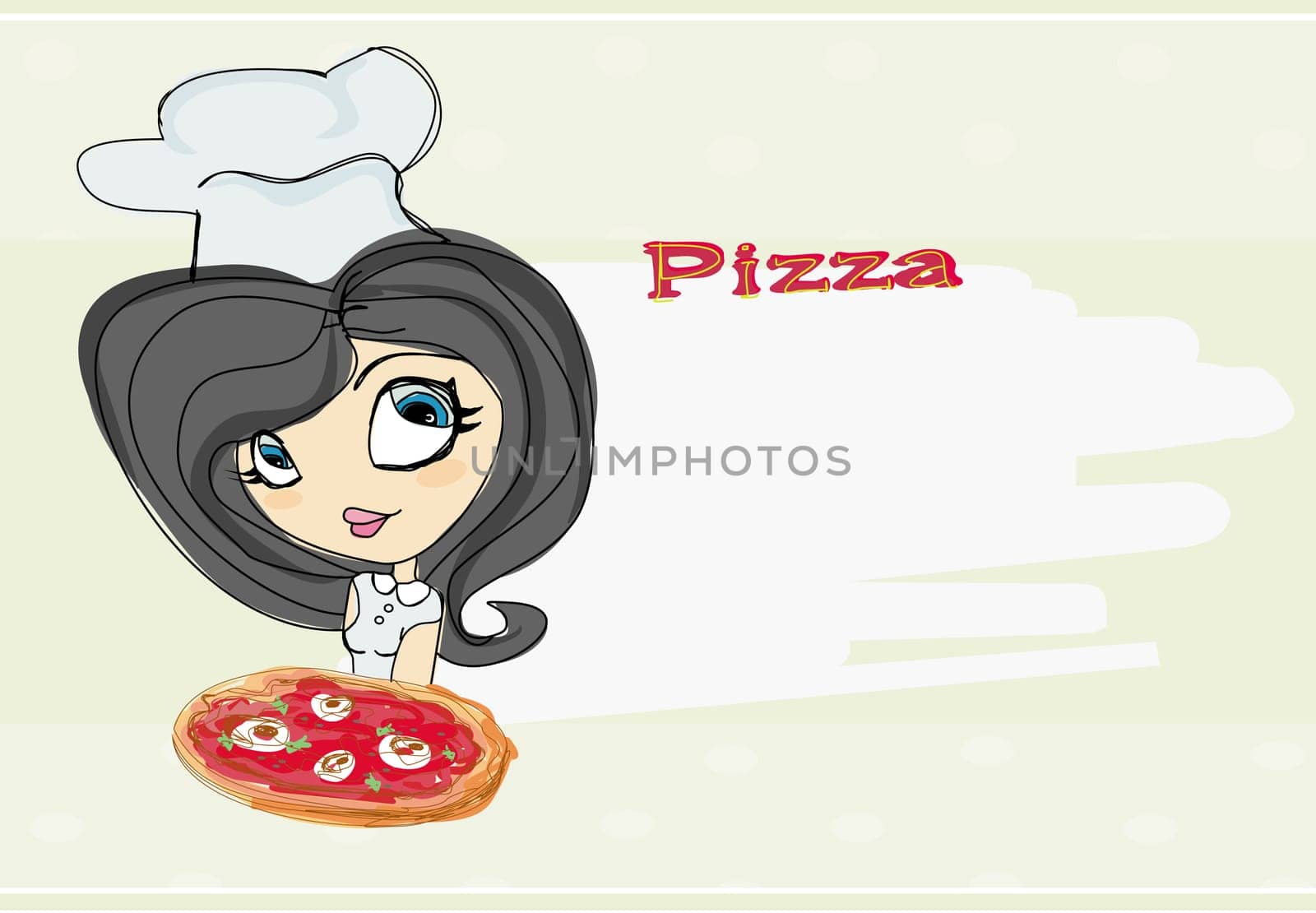 young woman enjoys pizza