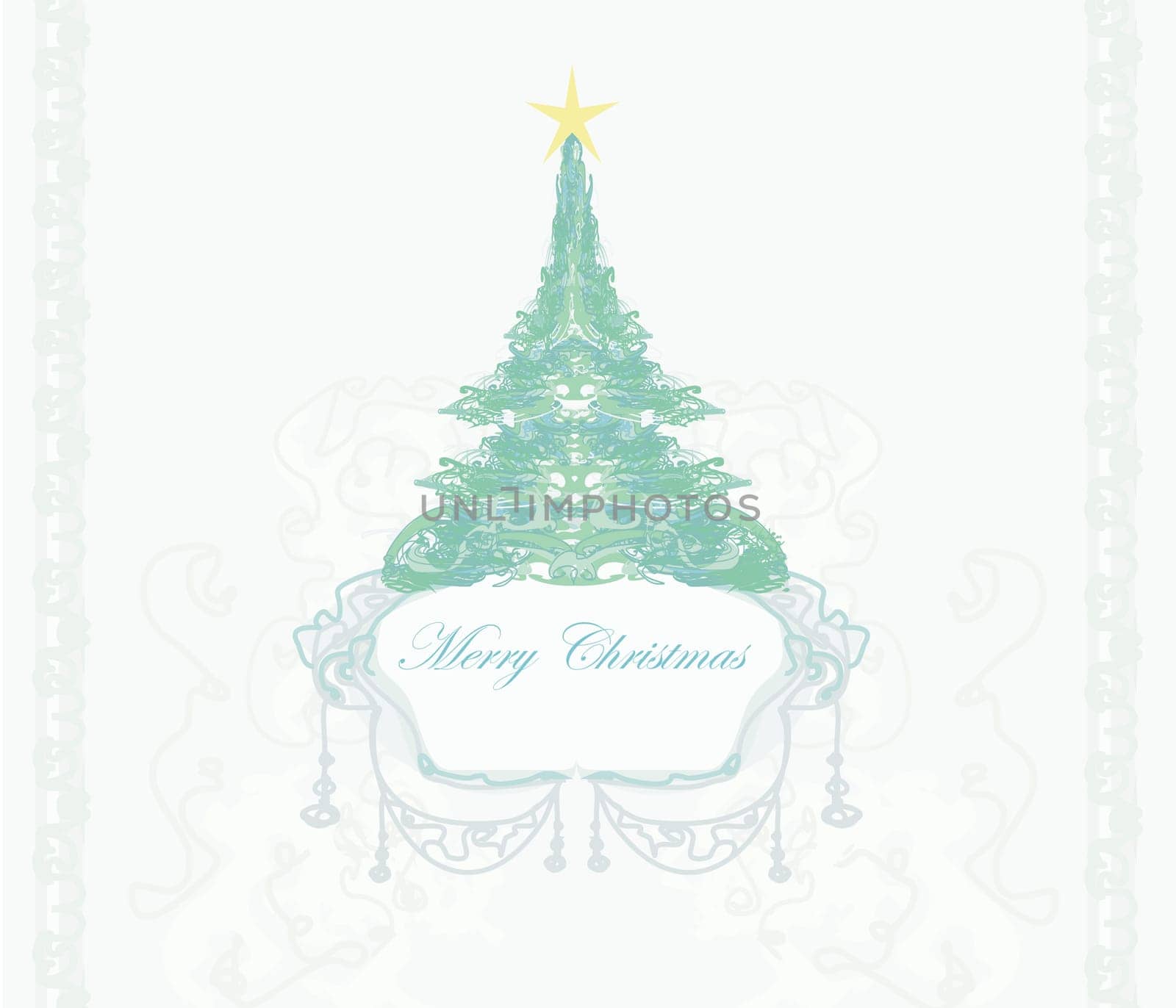 Abstract christmas tree card