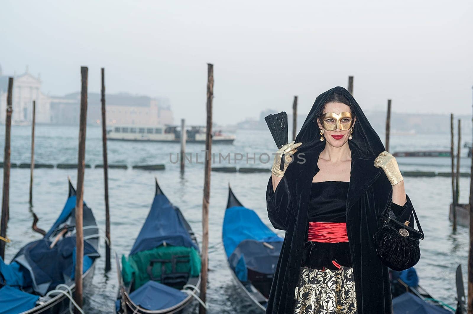 VENICE, ITALY - Febrary 21 2019: The masks of the Venice carnival 2019.
