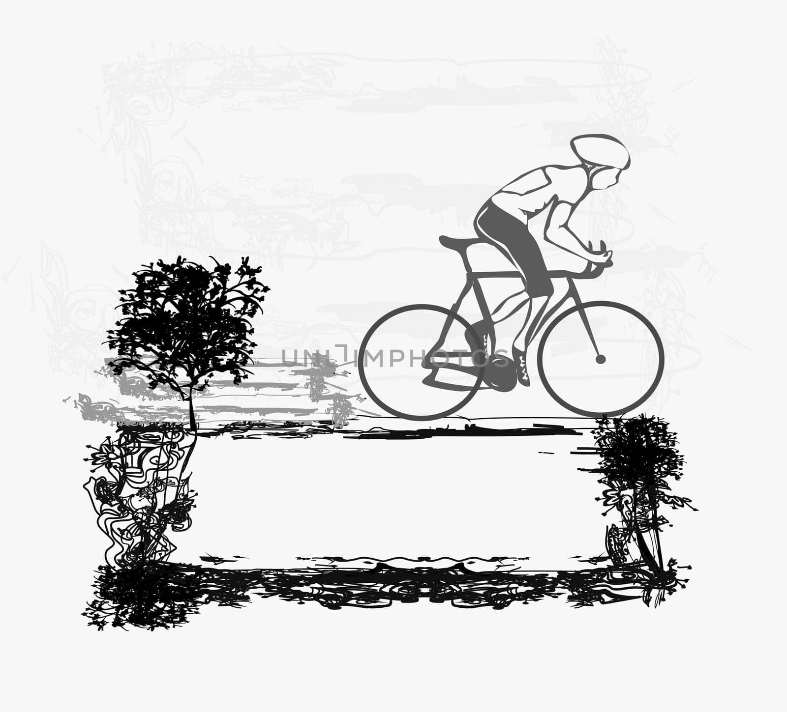Cycling Grunge Poster