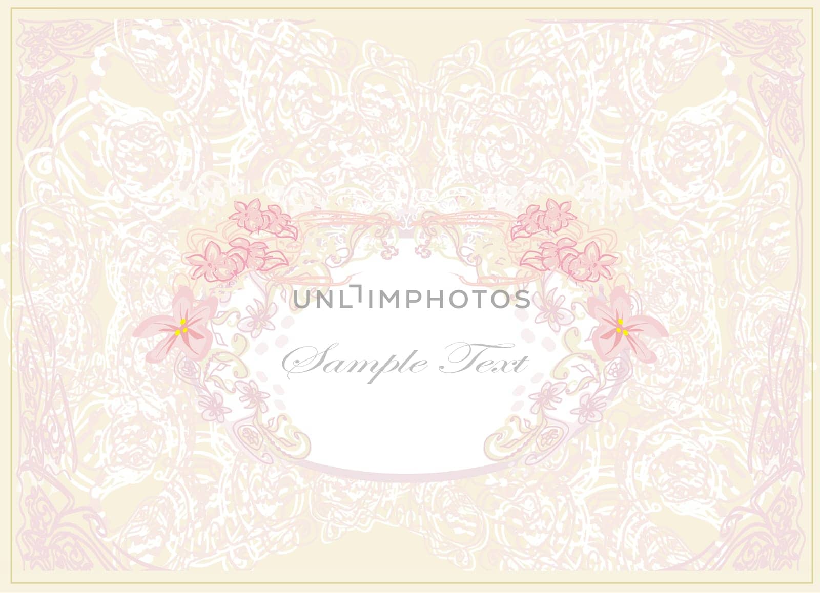vintage floral frame
