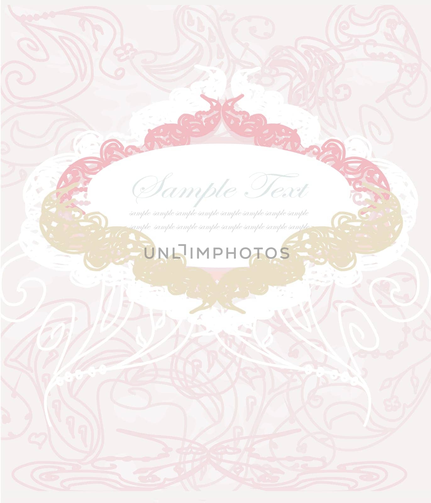 romantic vintage invitation