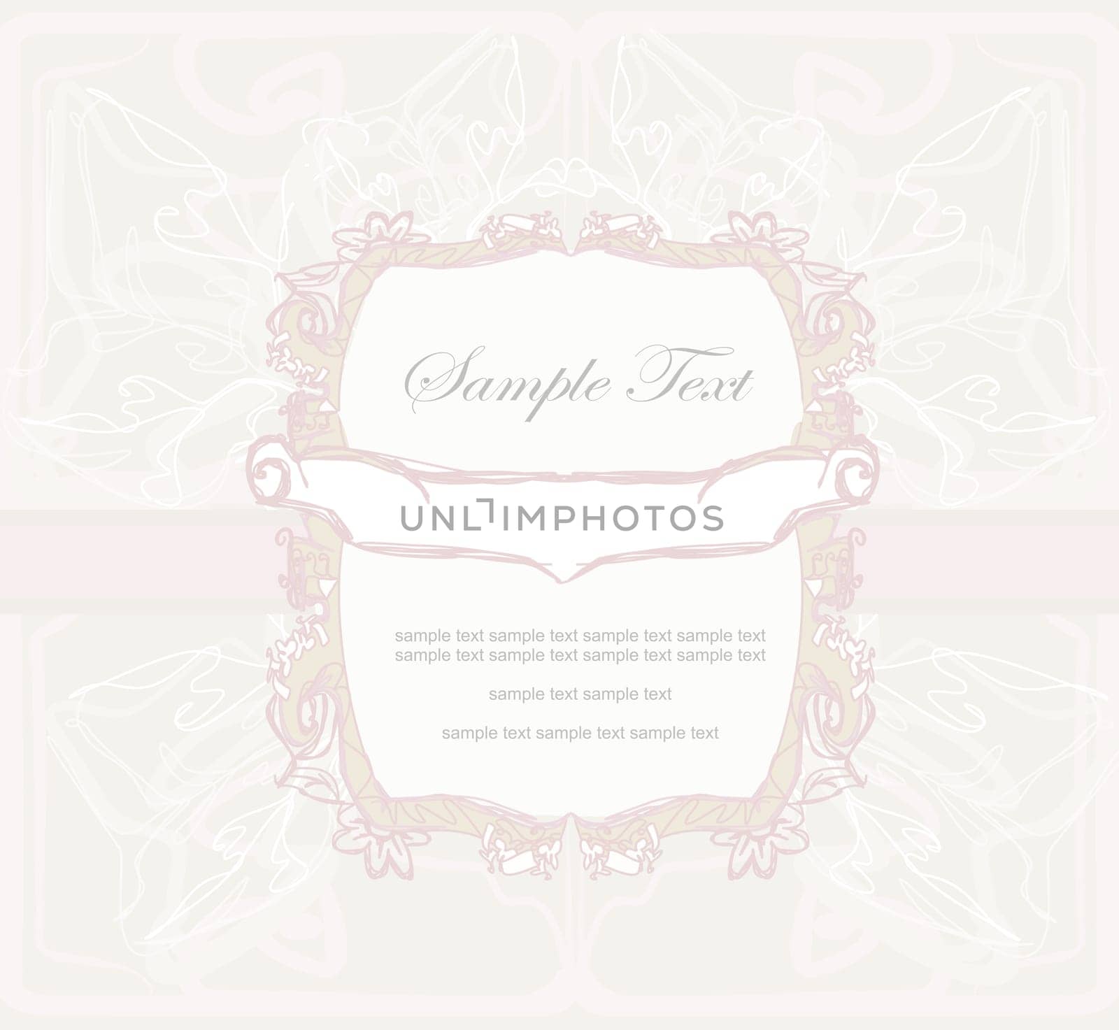 romantic vintage invitation