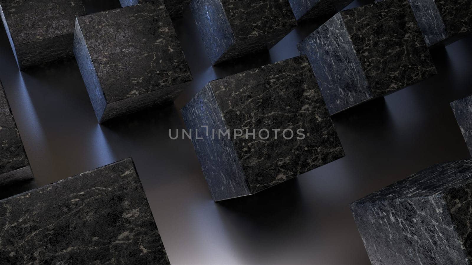 Black murble stone. Computer generated 3d render