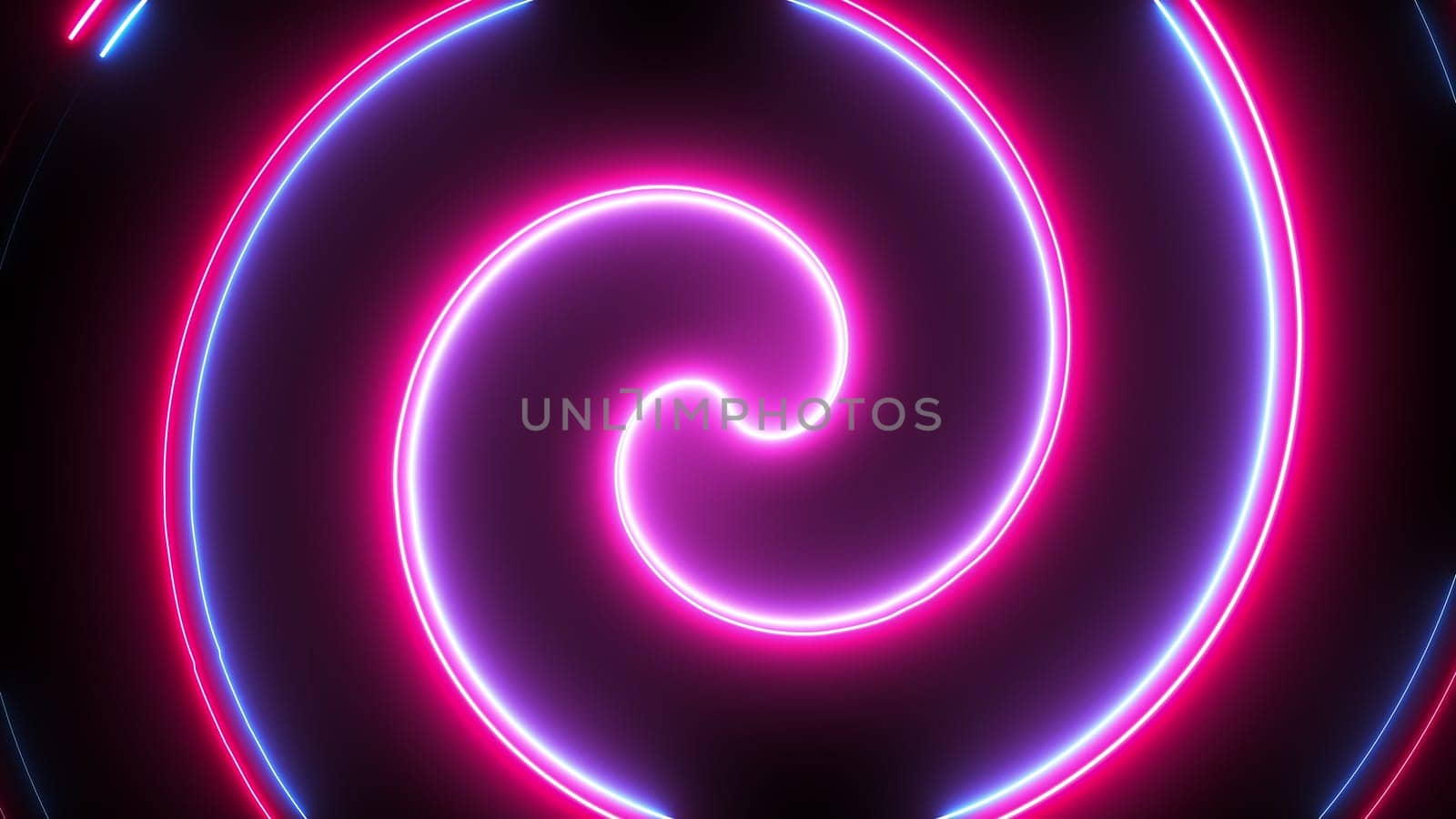 Spiral neon. Computer generated 3d render