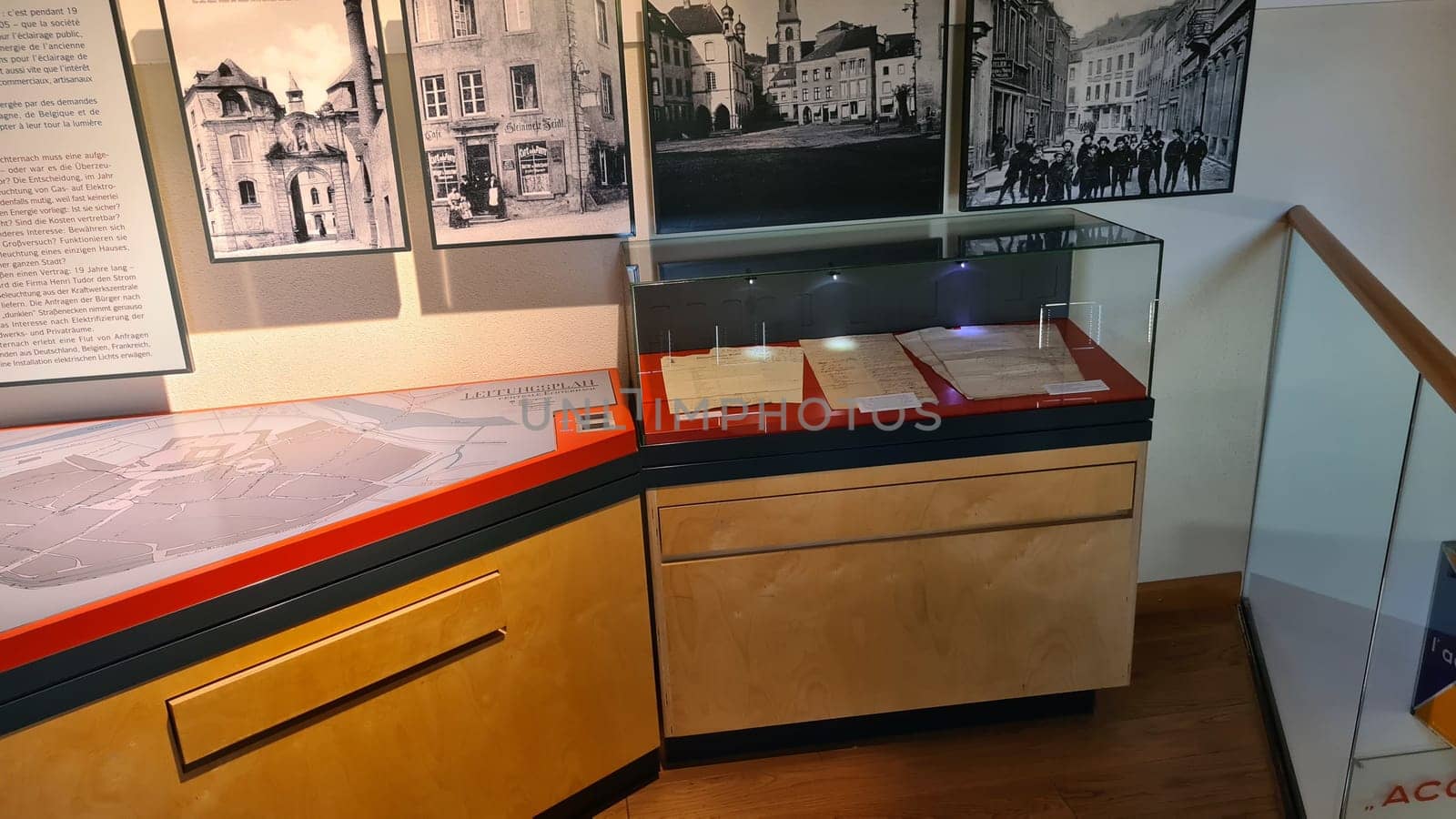 ROSPORT, LUXEMBURG  - APRIL 16, 2022:.Rosport, Luxemburg - April 16, 2022:.Tudor Museum, Rosport Castle, is located in the small town of Rosport in Luxembourg