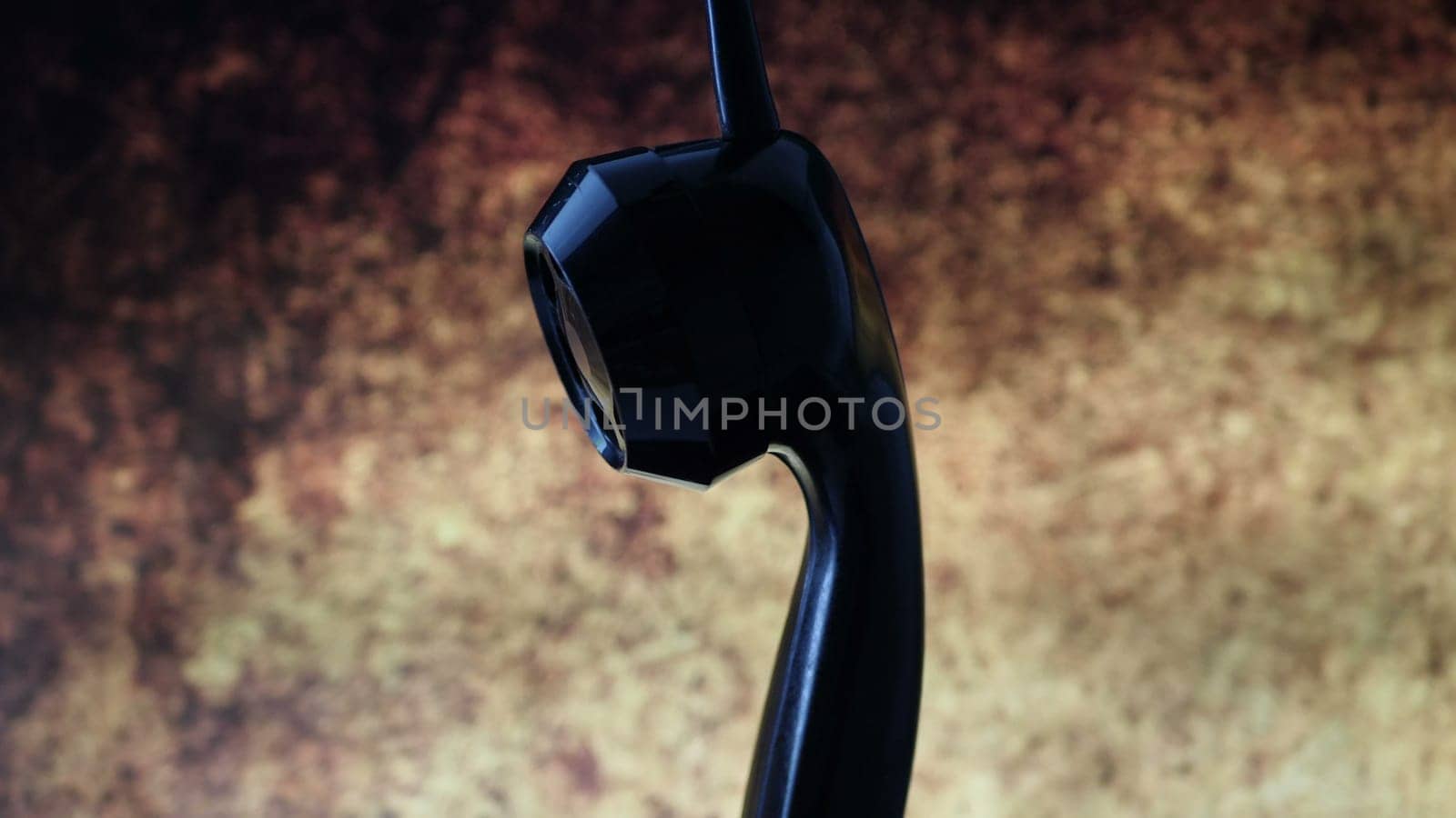 Close up of rotaru phone head against grunge background