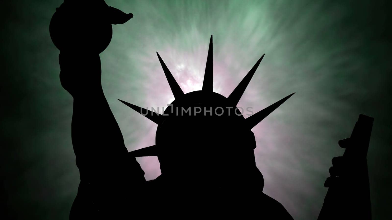 The Statue Of Liberty Of New York City Against  Clouds,The Statue Of Liberty Of New York City Against  Clouds