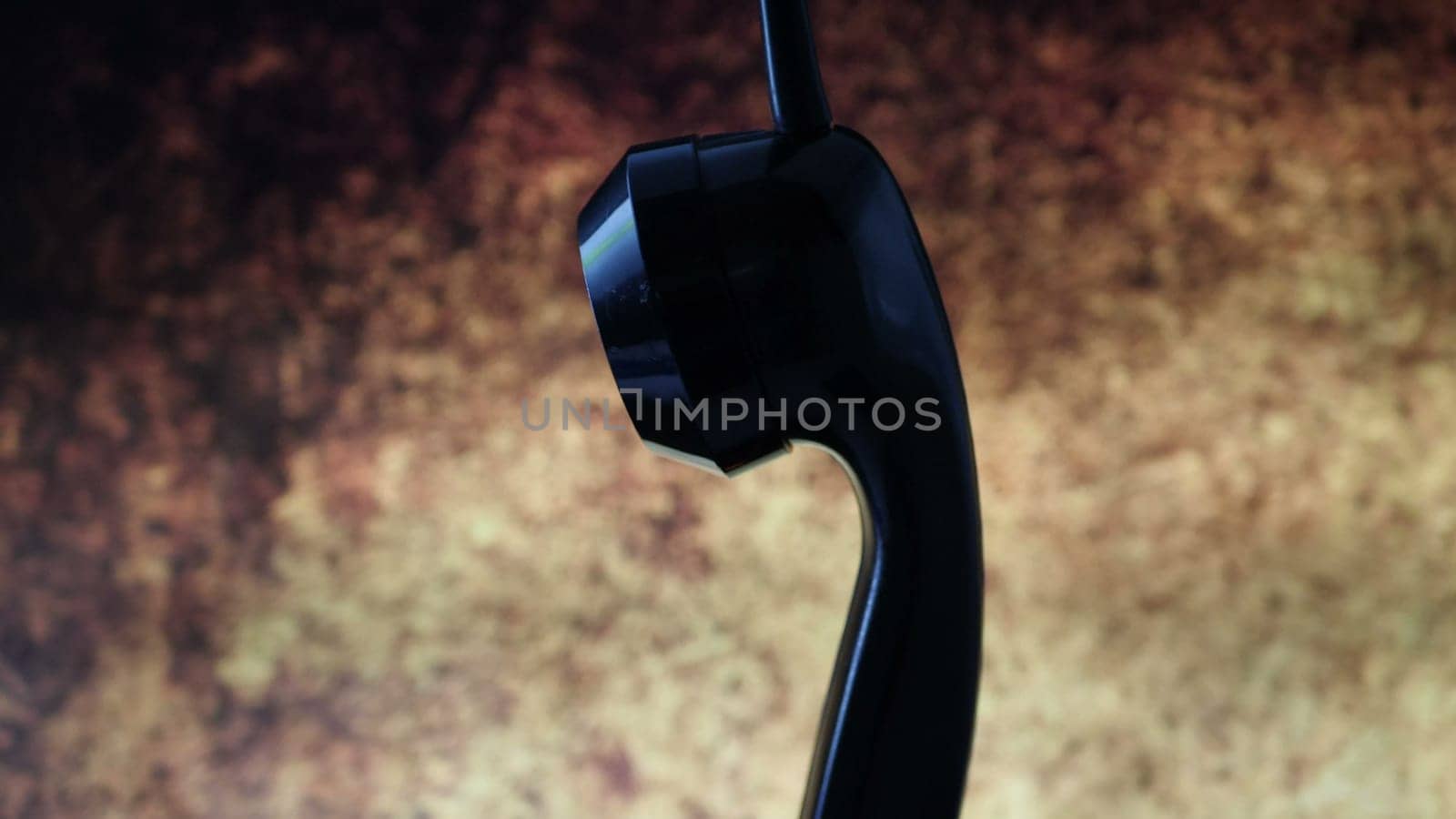 Close up of rotaru phone head against grunge background