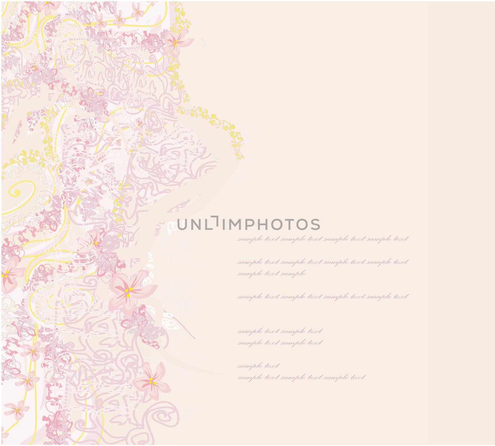 romantic flower background card