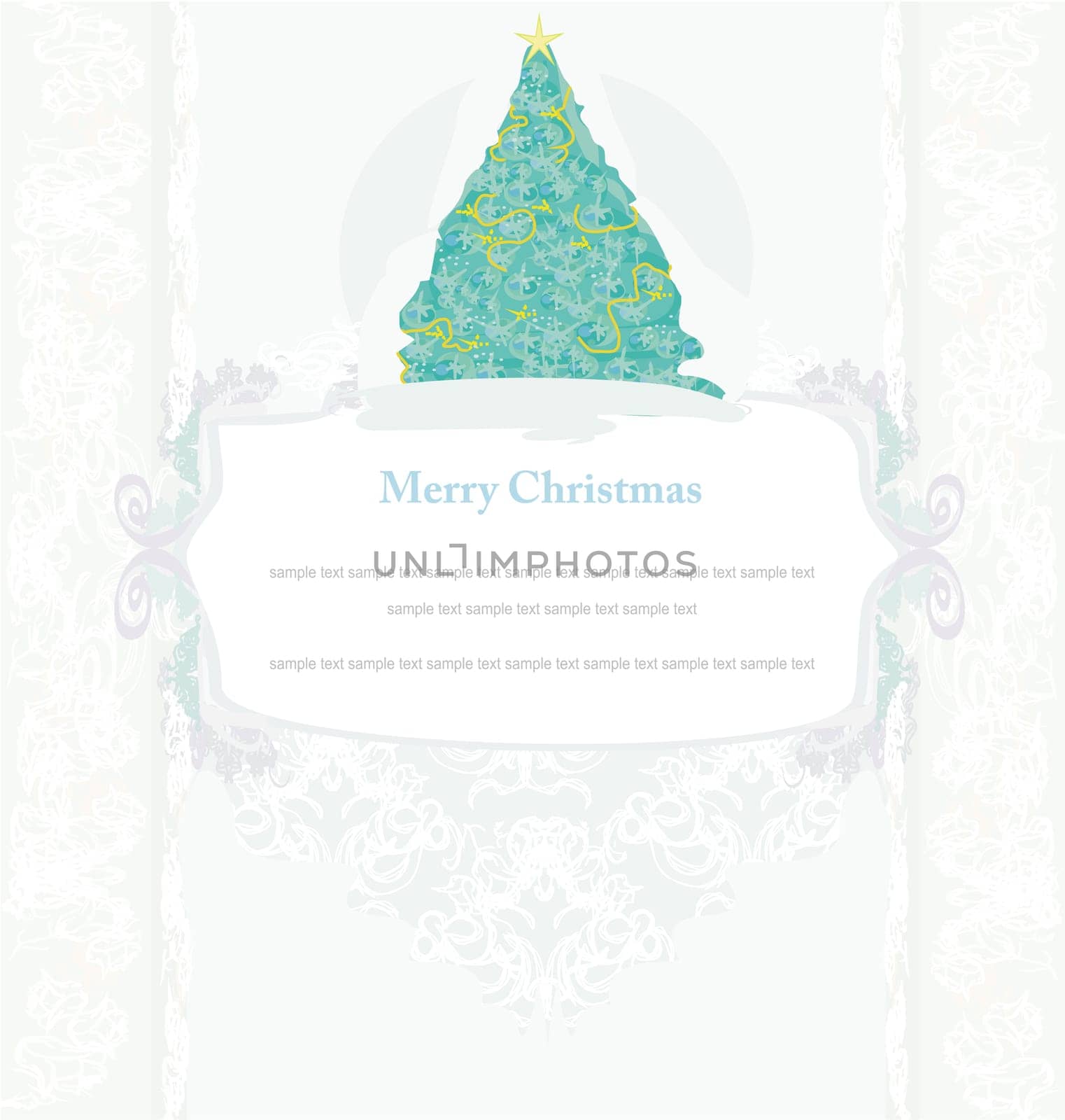 Abstract christmas tree card