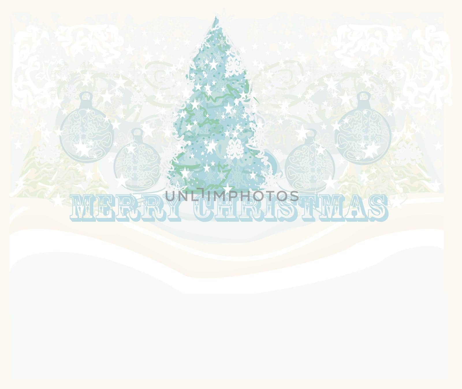 Abstract christmas tree card