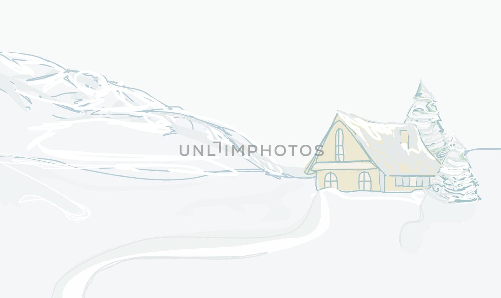 Christmas in the village card
