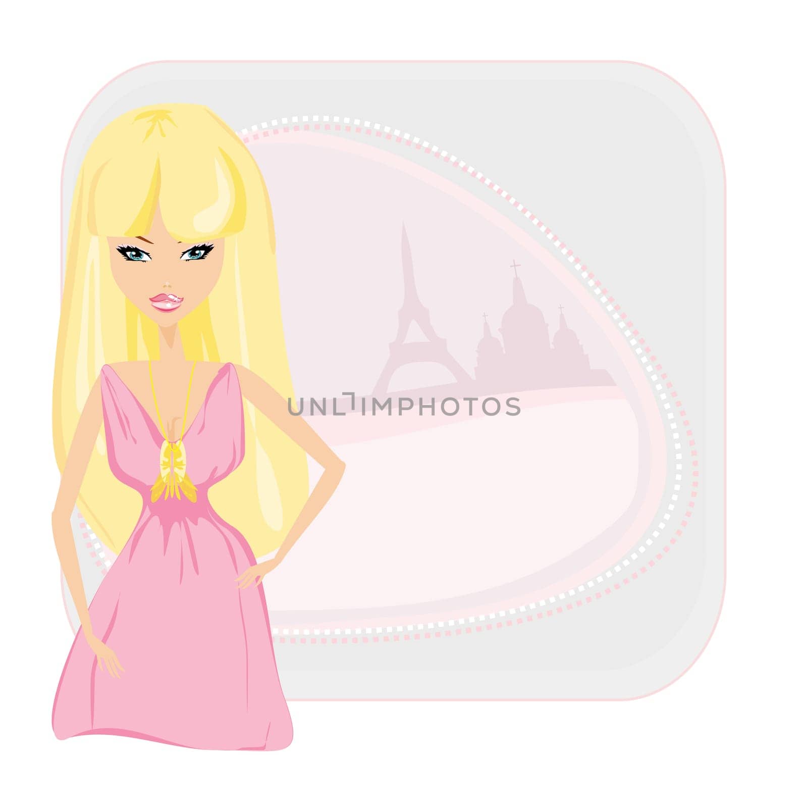 fashion girl Shopping in Paris