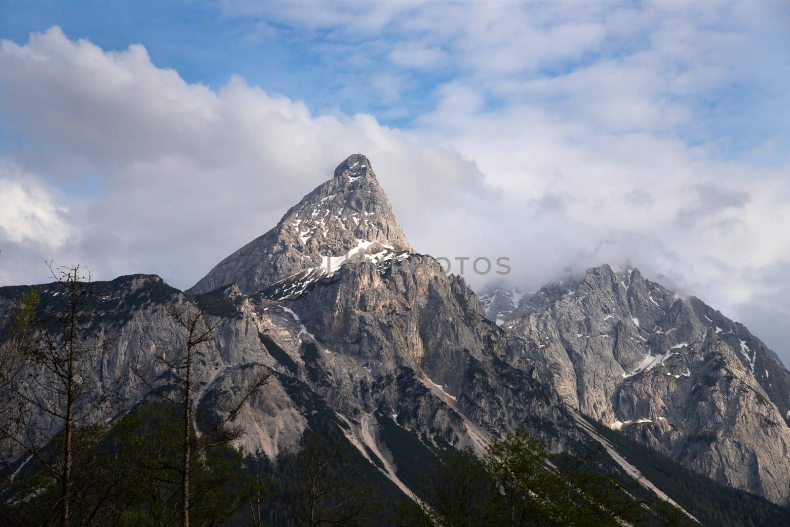 Germany's highest mountain, Zugspitze and its ridge,  Northern Limestone Alps