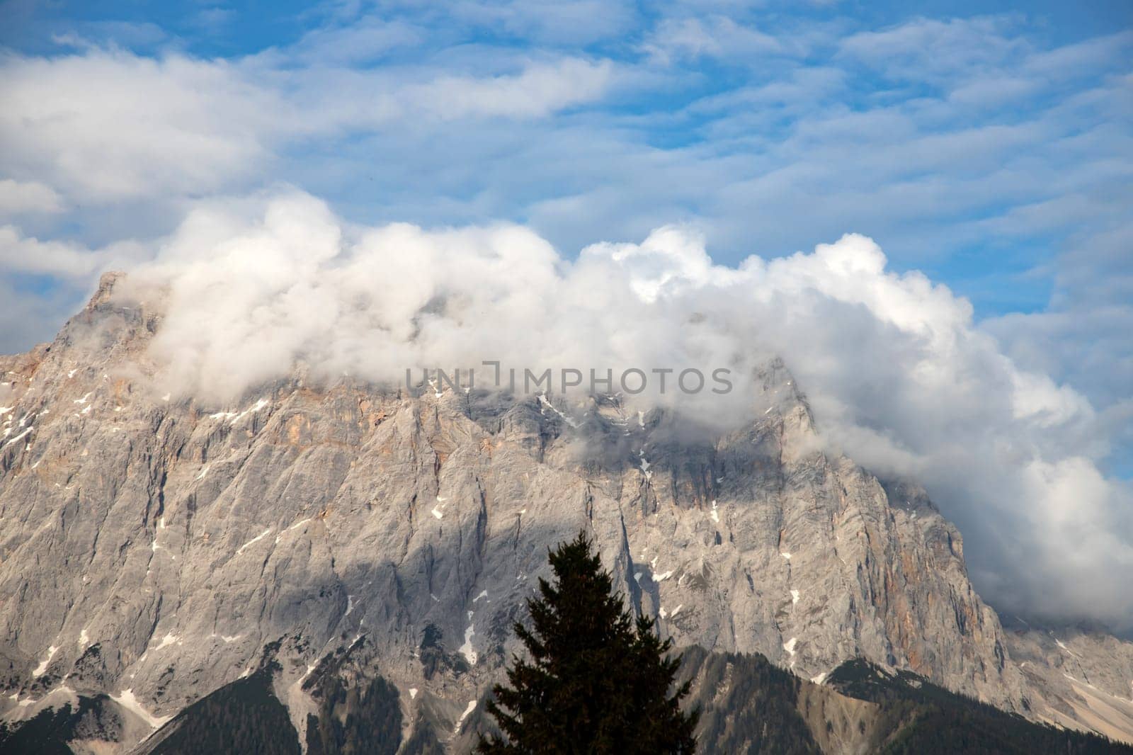 Germany's highest mountain, Zugspitze and its ridge,  Northern Limestone Alps