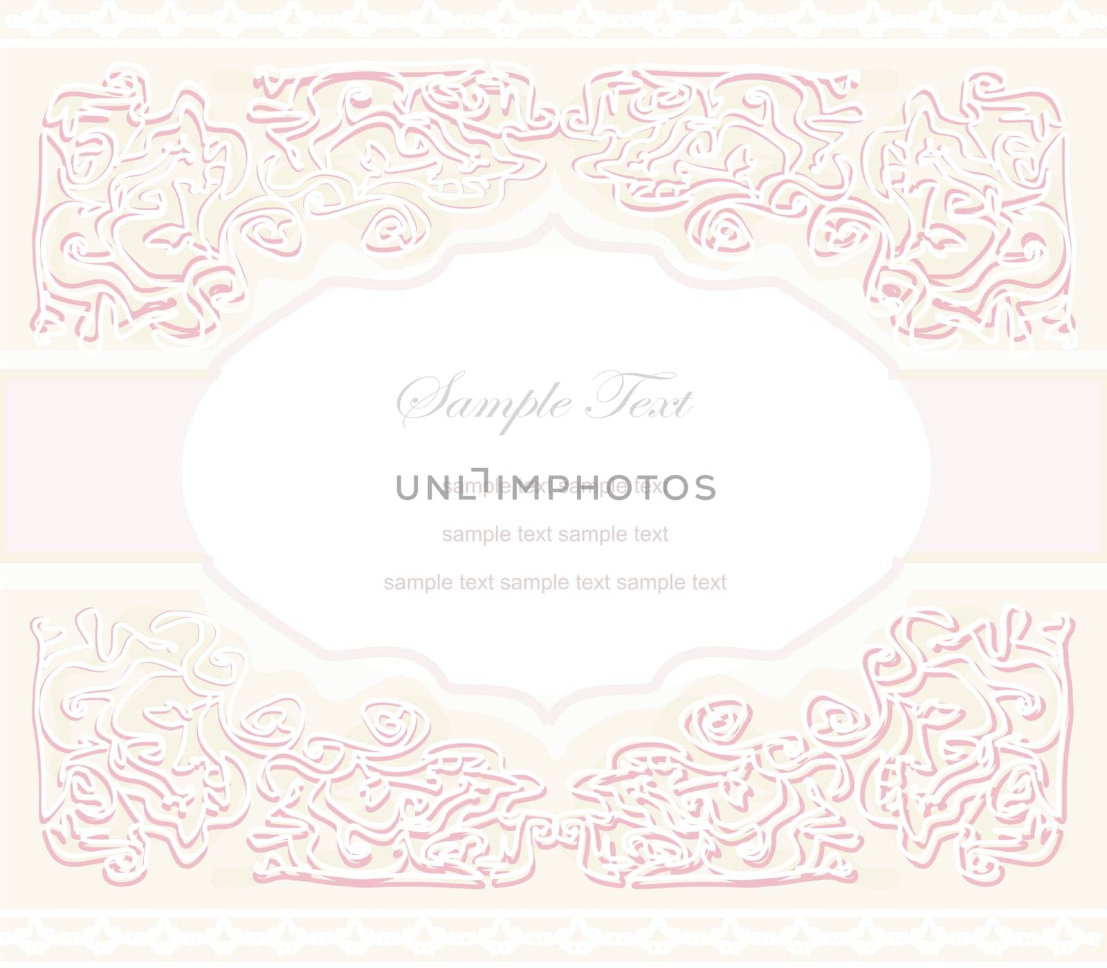 floral invitation frame card