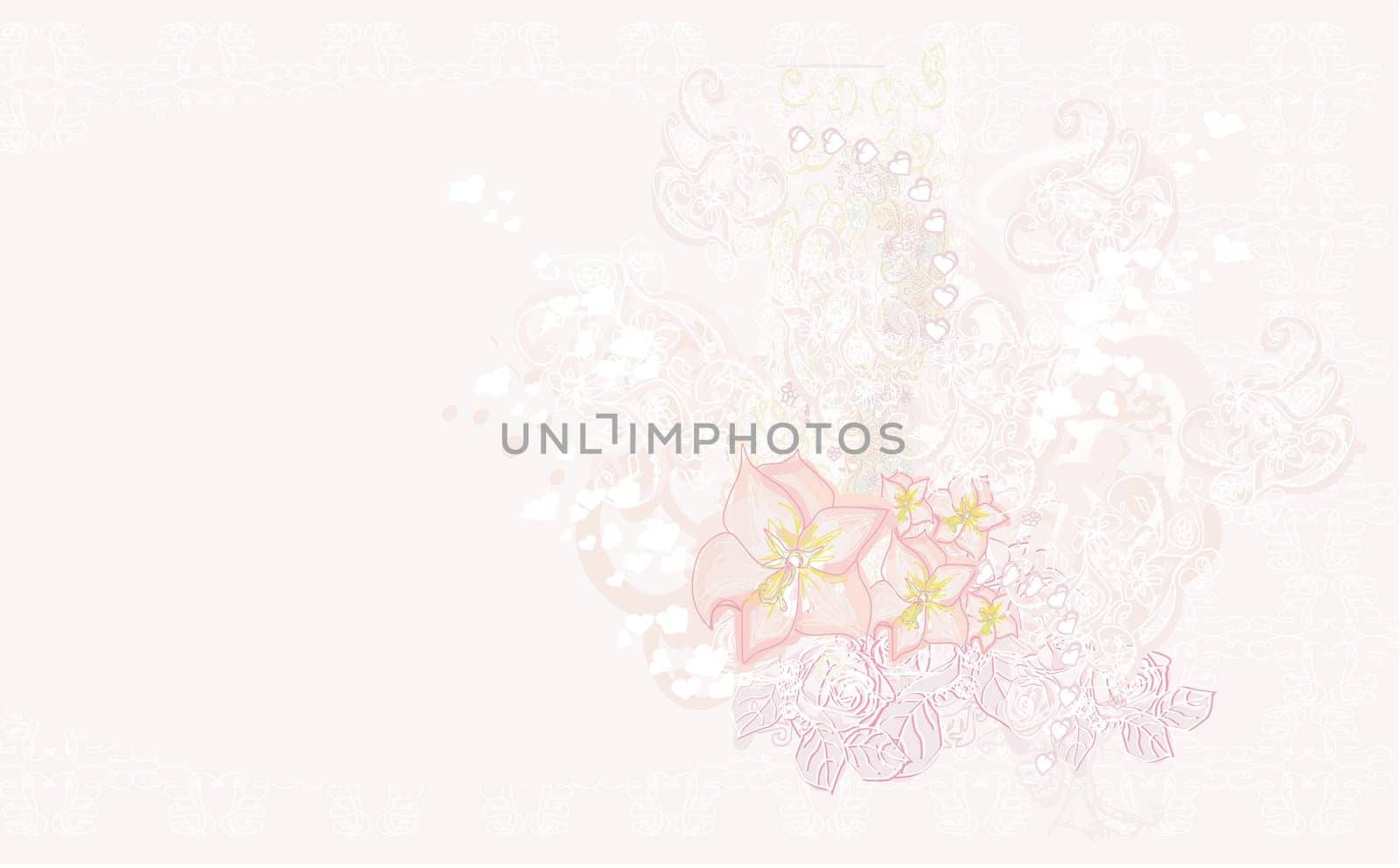 abstract floral invitation card