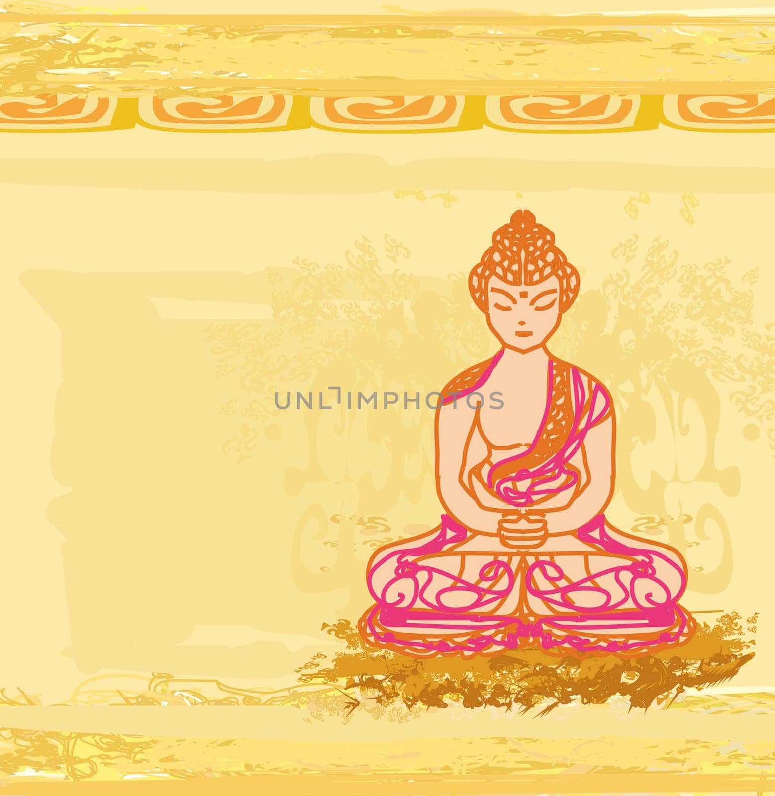 Chinese Traditional Artistic Buddhism Pattern