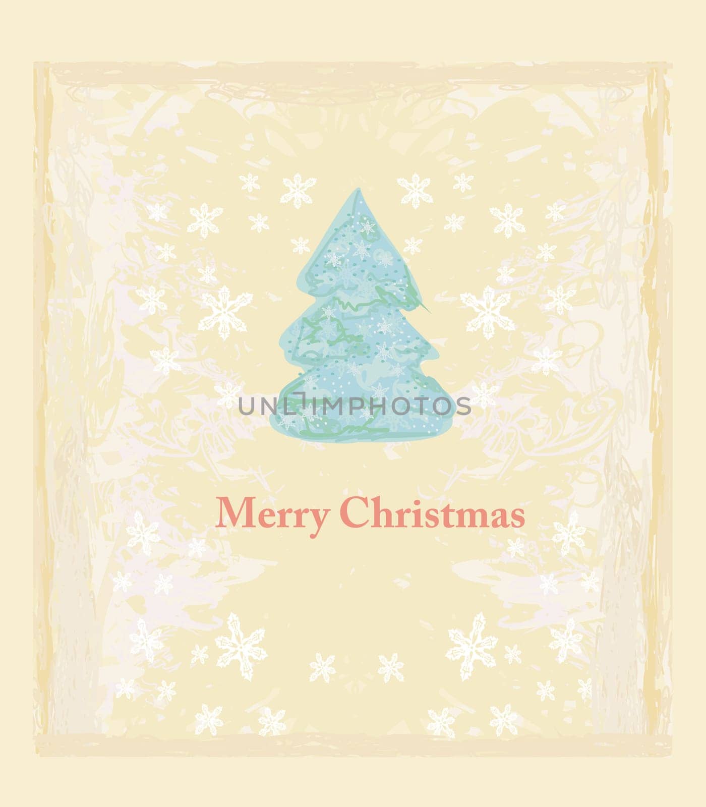 Abstract christmas tree card