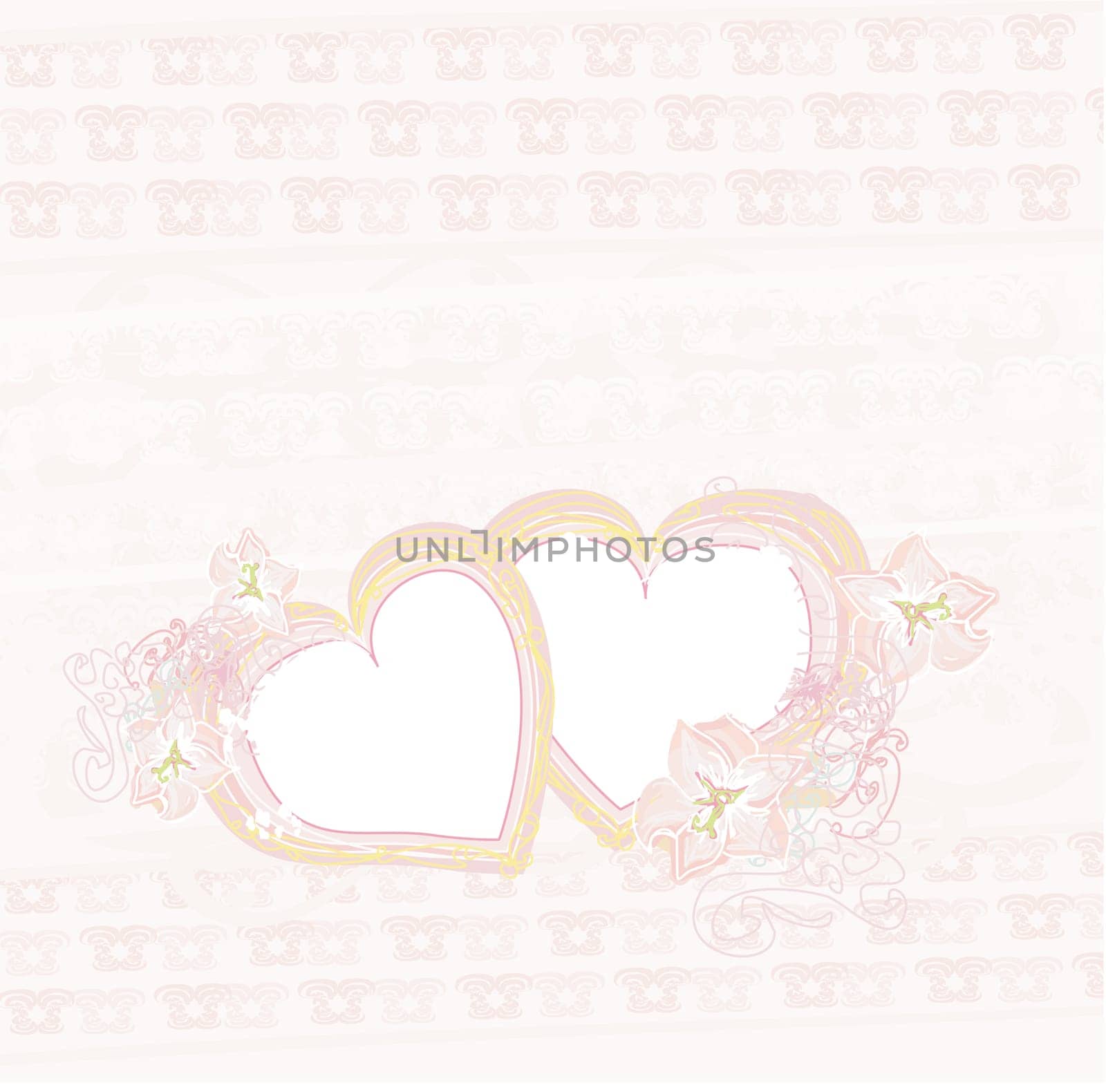 abstract romantic background with hearts