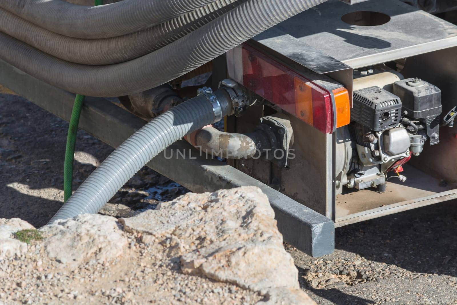 Private water tanker truck for pure drinking water supply.