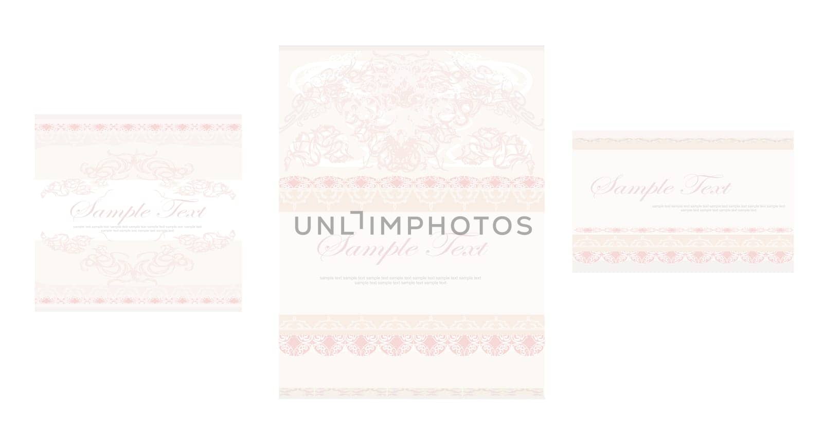wedding reception card set