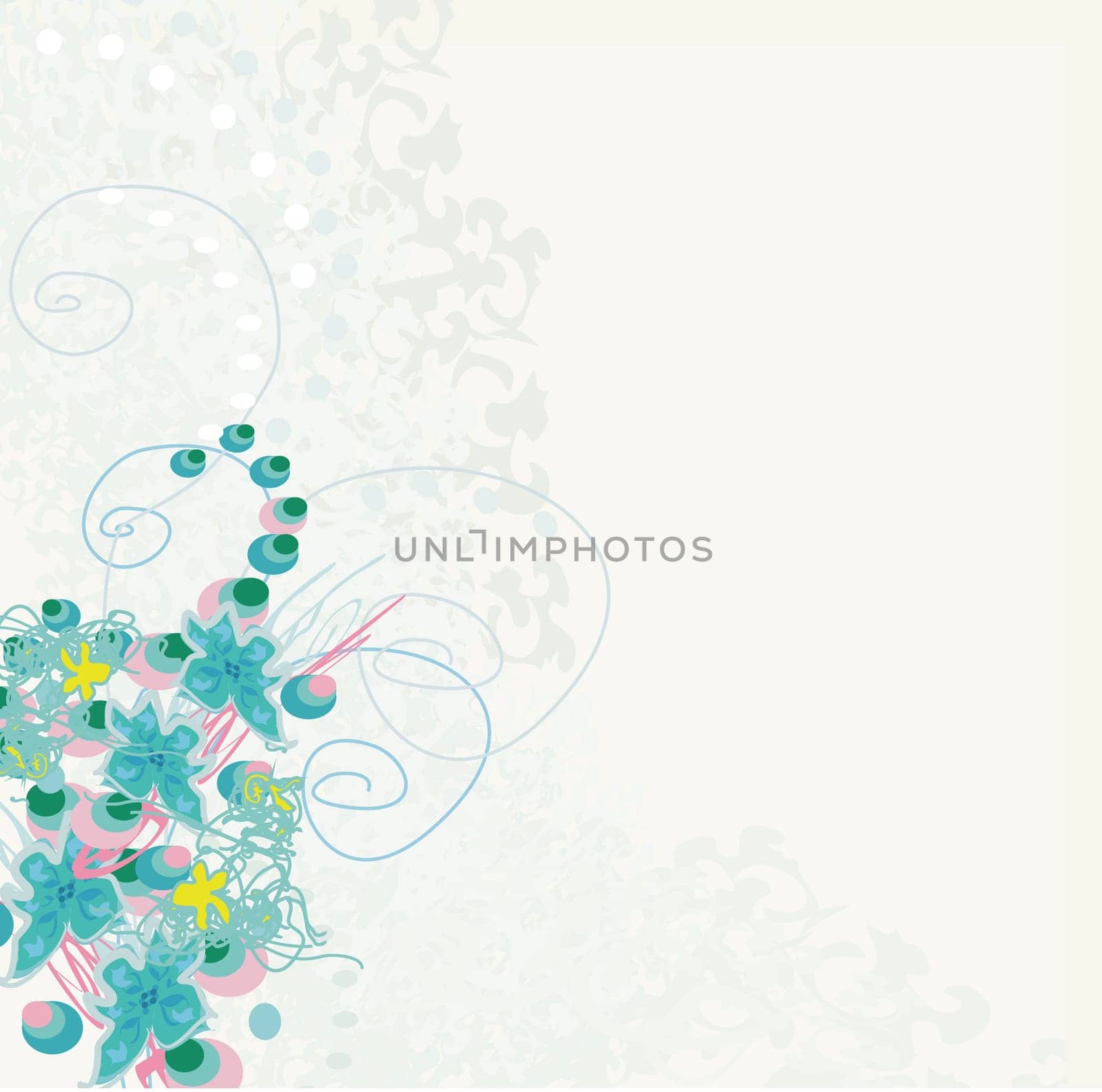 romantic flower abstract background invitation card