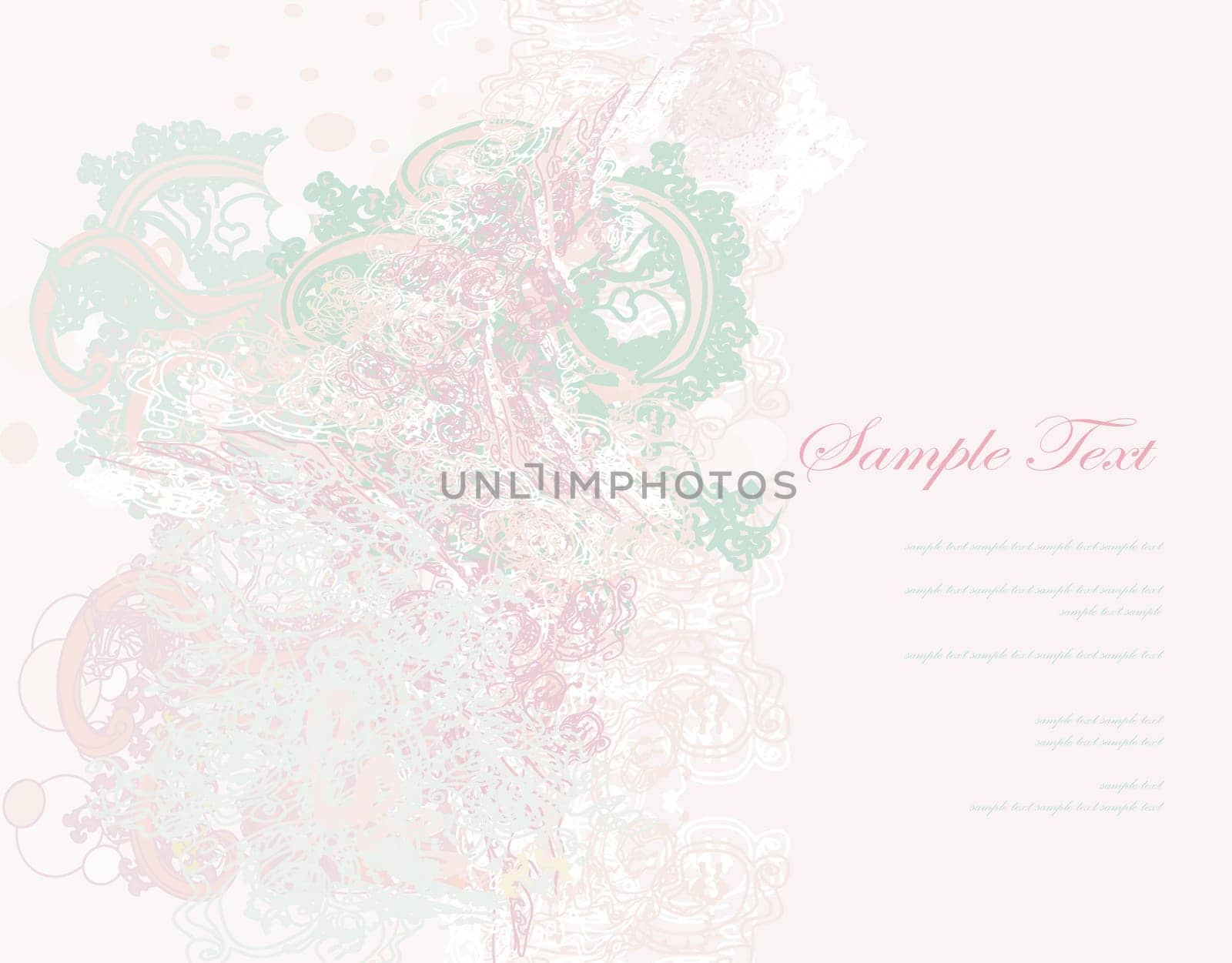 romantic flower abstract background invitation card