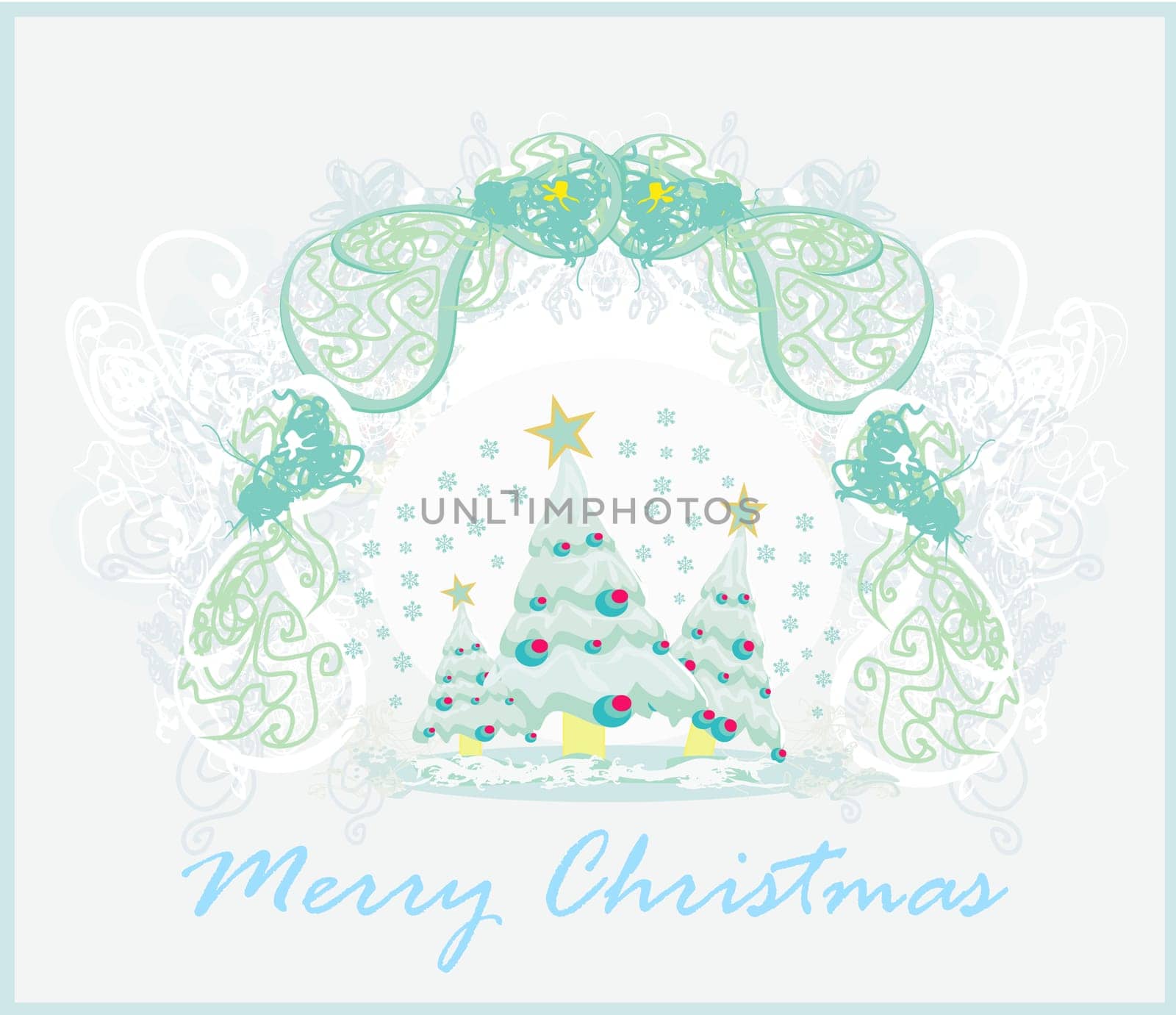 Abstract christmas tree card