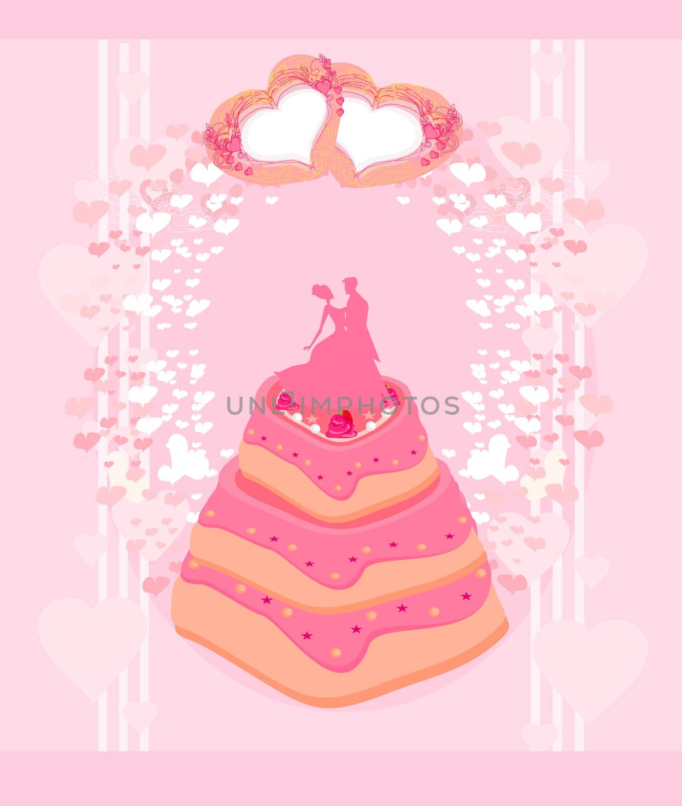 wedding cake card design