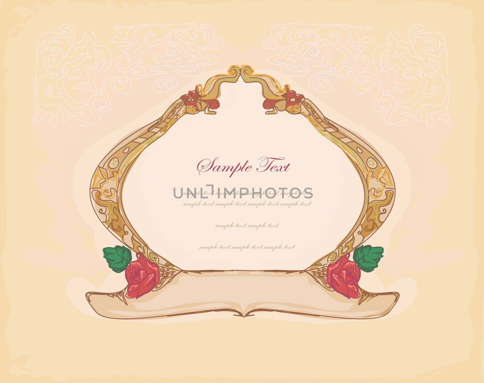 vintage floral frame