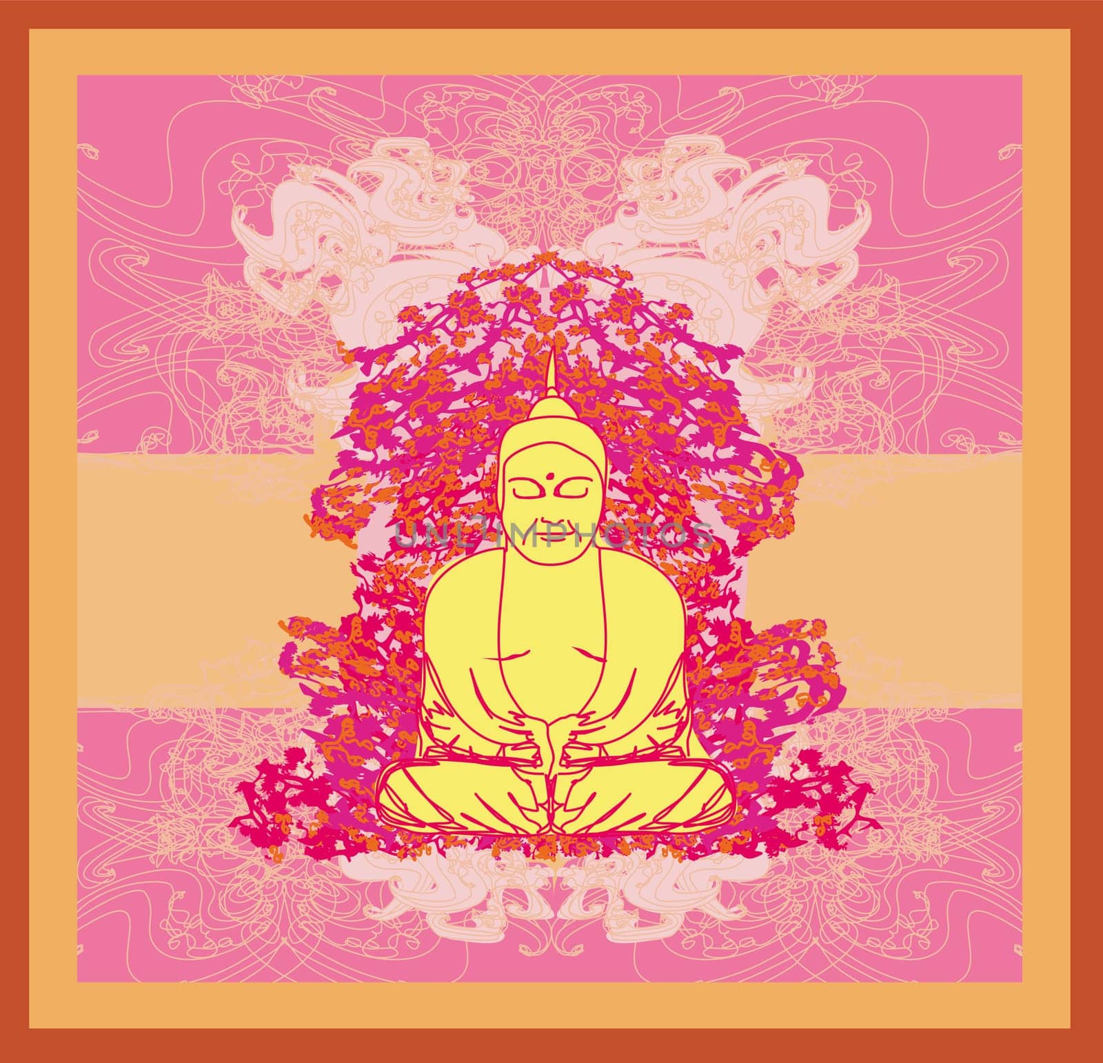 Chinese Traditional Artistic Buddhism Pattern