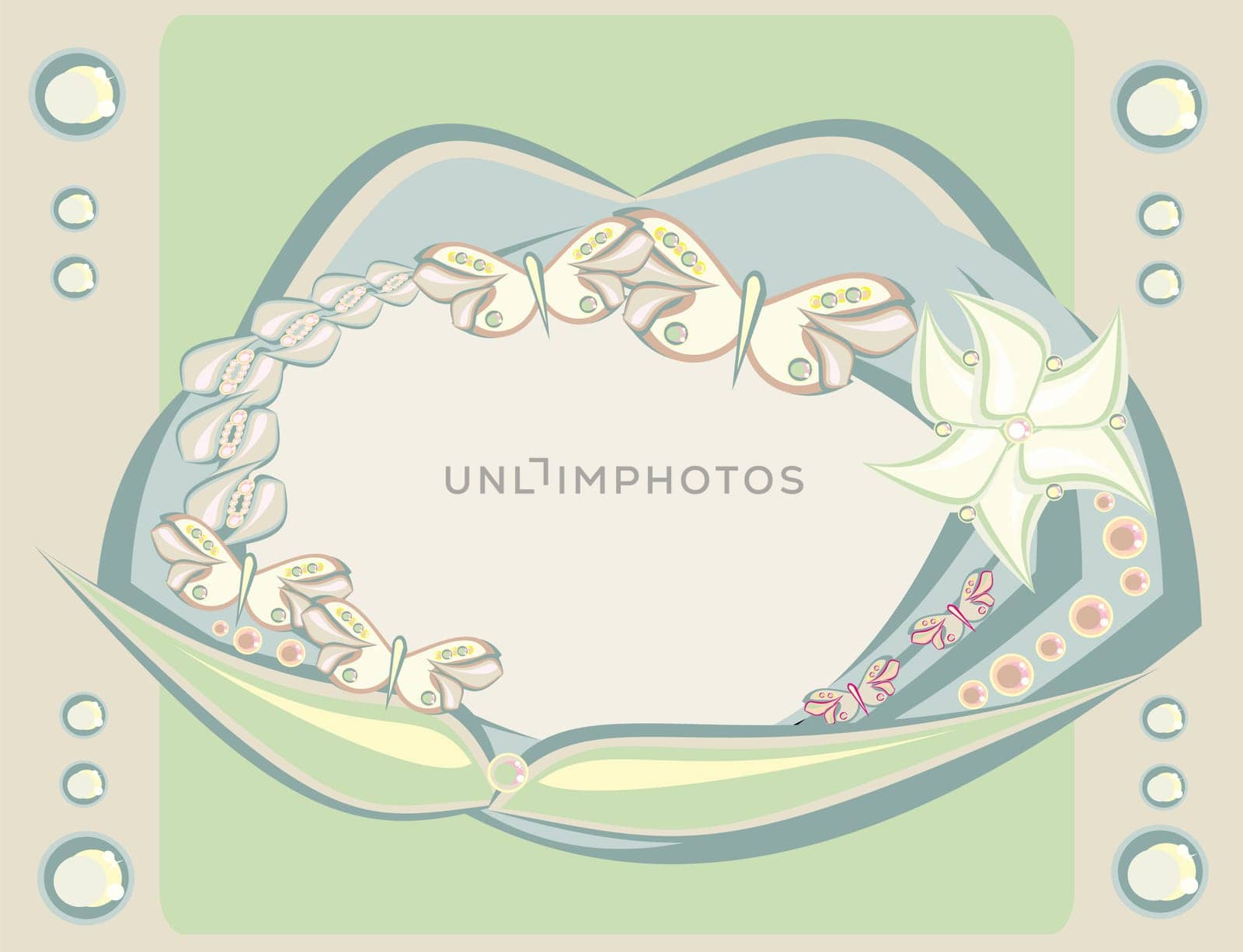 summer background with butterfly card